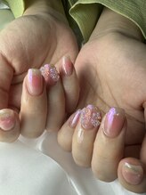 フラワーズネイル(flowers nail)/うるうる/チークネイル