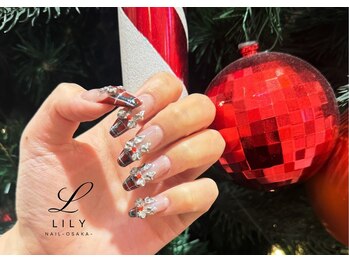 リリー 大阪駅前第一ビル店(Lily)/冬におすすめ#チェックネイル