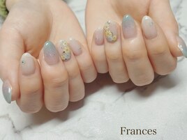 グラデーション＆お花シール
