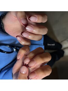 ソウネイル(Sou.nail)/ベース有りフレンチネイル