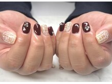 オンショントゥー(enchanteur)/ツイードネイル　冬ネイル