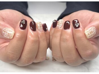 オンショントゥー(enchanteur)/ツイードネイル 冬ネイル