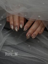 マグネット×ハートドットネイル