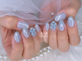 美爪ワンカラーネイル/水色