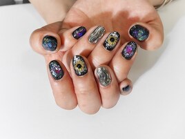 ブラック×ラメ