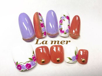 ラメール(La mer)/ハンドフットフラワーネイル★