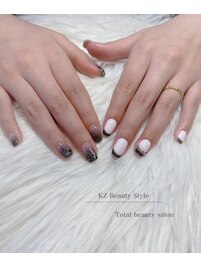 カラーグラデーション×フレンチ