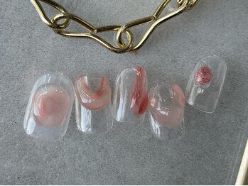 つめノさき/ぷっくりピーチネイル