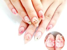 ネイルコレクション ベビーピンク(Baby Pink)/ジェル定額￥8990★チーク・押花