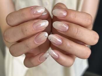 アイネイルズ 心斎橋店(I-nails)/【Miyuu】白グラデーション