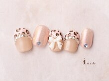 アイネイルズ 横浜EAST店(I-nails)/レオパードピンクフレンチネイル
