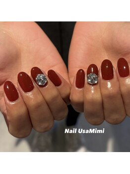 ネイル ウサミミ(Nail UsaMimi)/ワンカラー+ビジューメニュー