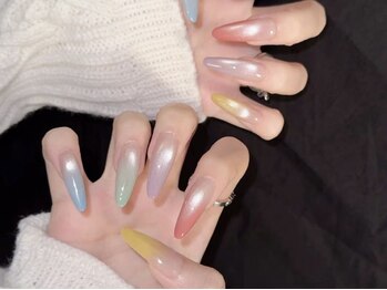 センスネイル 池袋店(Sense Nail)/バイカラー水光マグネットミラー