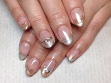 ラウト デコレーションアンドネイルサロン(Lauto Decoration&Nail Salon)/シルバー&ピンクゴールドネイル