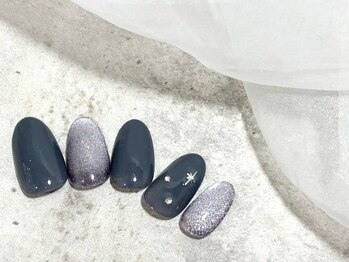 ネイビーネイル/夜空ネイル