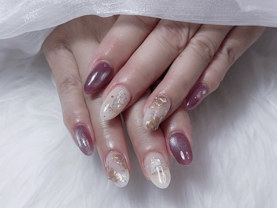 ランバン　コート　ラメ　グラデーション 2025年秋トレンド】ラメグラデーションのネイルデザイン集｜人気