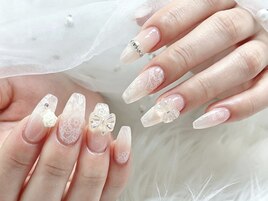 川口蕨透明感レースネイル