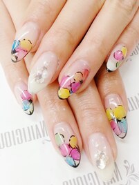 水彩画風アートネイル♪