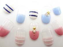 ネイルサロン クイール 小山店(NAIL SALON QUILL)/ハーフフレンチ&ボーダー