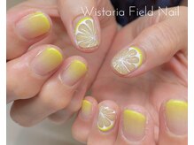 ウィスタリアフィールドネイル MONAD店(WISTARIA FIELD)/レモン　イエロー　ぷっくり