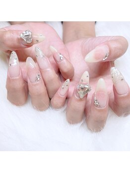 ネイルサロン ドレリッチ 大宮店(drerich)/チークネイル ハートパーツ