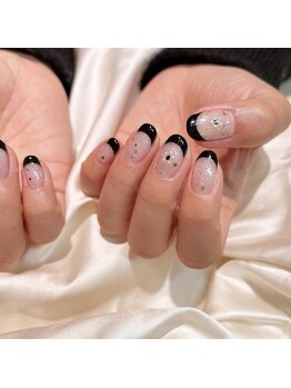 ノラ シブヤ(NORA SHIBUYA)/ラメフレンチネイル