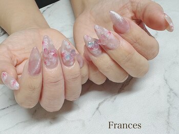 フランセス(Frances)/手書きお花&蝶々パーツ