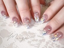 メイジーネイル(Maisie Nail)/ホロ×フラッシュネイル