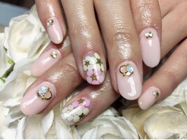 フラワーシールで可愛く♪