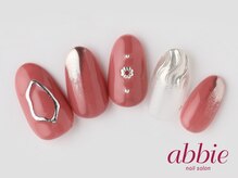 ネイルサロンアビー 北千住店(abbie)/うねうねミラーネイル　￥10296