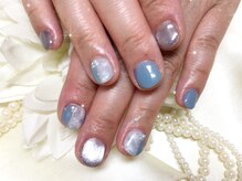 ウィズ フェリーク/爽やかパールのショートネイル