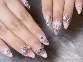 ガーリーアーガイルネイル