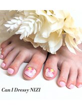 キャンアイドレッシー ニジ(Can I Dressy NIZI)/フット・花　親指１本アート