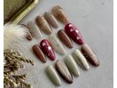 今月のネイル4本デザイン