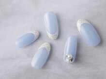 サンミーゴネイル 神戸店(Sunmego Nail)/ブルーバーチャルフレンチネイル