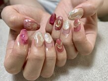アイネイルズ 渋谷店(I nails)/【Kana.y】ピンクお任せオーロラ