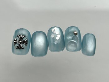 アイネイルズ 恵比寿店(I nails)/うるうるブルーマグ10480円