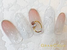 クアトログランシュ 青葉台(QUATRO×GranCieux)/手書きフラワーネイル