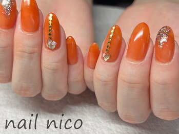 ネイルニコ(nail nico)/透け感テラコッタネイル