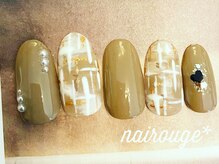 ネイル―ジュ 札幌大通店(nairouge*)/ニュアンスチェックネイル♪