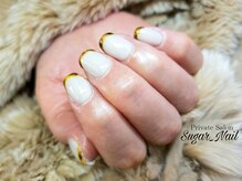 シュガーネイル(sugar nail)/べっ甲フレンチネイル