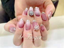 マグネット×雪の結晶ネイル♪