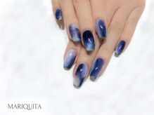 ネイルサロン マリキータ(MARIQUITA)/冬ネイル/和装ネイル/ネイビー