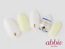 ネイルサロンアビー 北千住店(abbie)/クリアボーダーネイル　￥10406