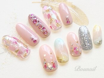 ボネール(nail ＆ eyelash Bounail)/定額コース9980円　パステル