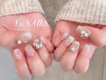 ユーネイルズ 恵比寿(Yu.NAILS.)/クリアVカット◎ラメグラデ◎