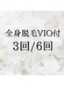 全身脱毛VIO込☆3回33,000円/6回60,000円