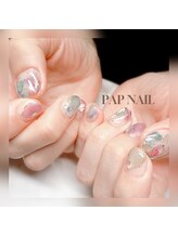パップネイル(PAP NAIL)/ニュアンスフラワーネイル