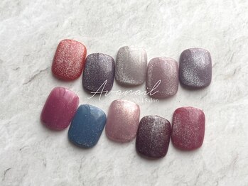 秋色マグネットネイル