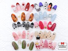 月替わり厳選10種【今月の特別ジェル￥6990】やアート量で選ぶジェル定額￥7990：8990：9990コースが人気♪